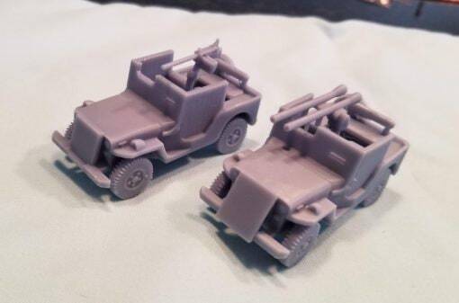One American Armoured Jeep – 1 of Each MMGs and Bazooka Weapon System - War Ga
