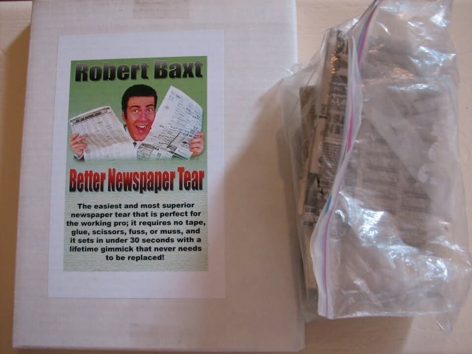 Better Newspaper Tear Robert Baxt Magic Mentalism Trick