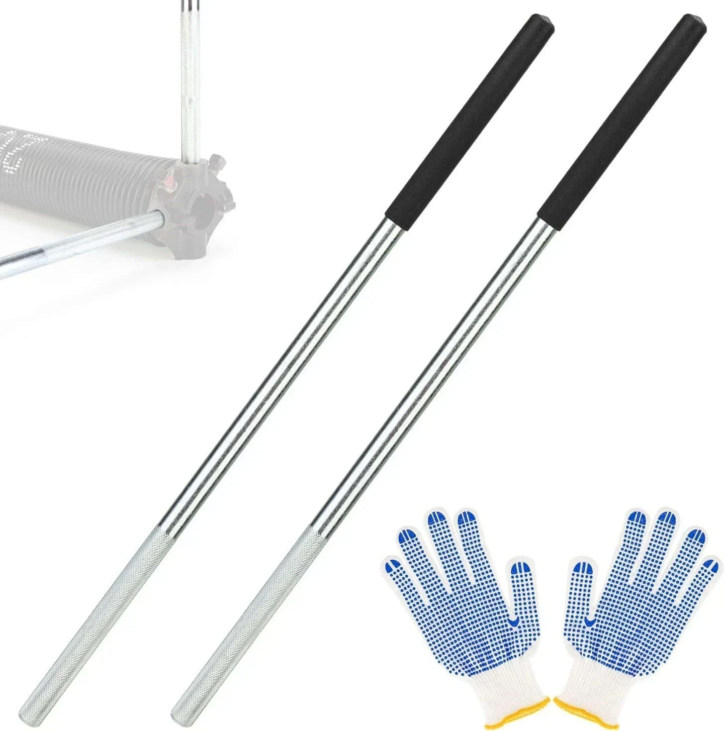 2Pcs Winding Bars with Non-Slip Handle 16-1/2 x 7/16 inch for Garage Door New