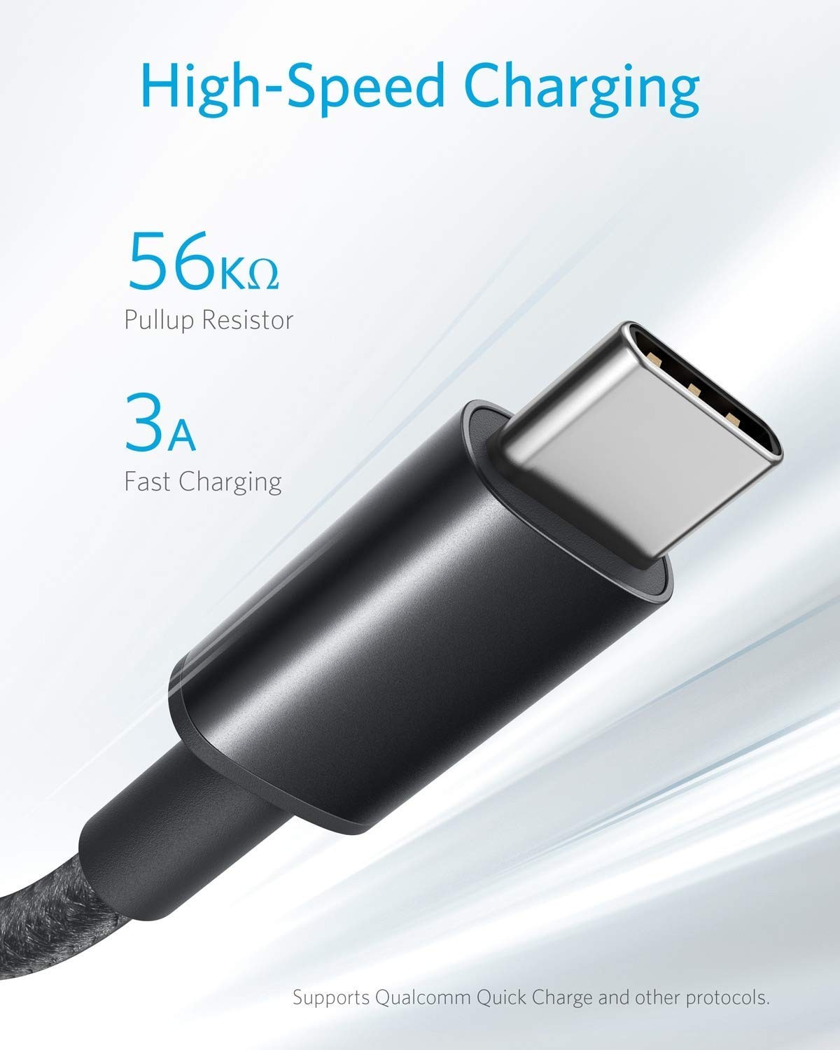 Anker Cable [2 Pack 3ft], USB A to C for iPhone 17 3ft, Black