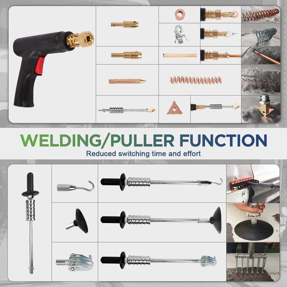 3800A Spot Welder Dent Puller Kit Car Body Repair Machine 6 Models Dent Removal