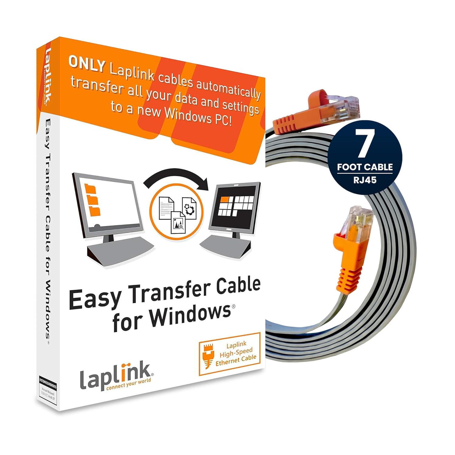 Easy Transfer Cable, Includes Pcmover Express Data Transfer Software and High Sp