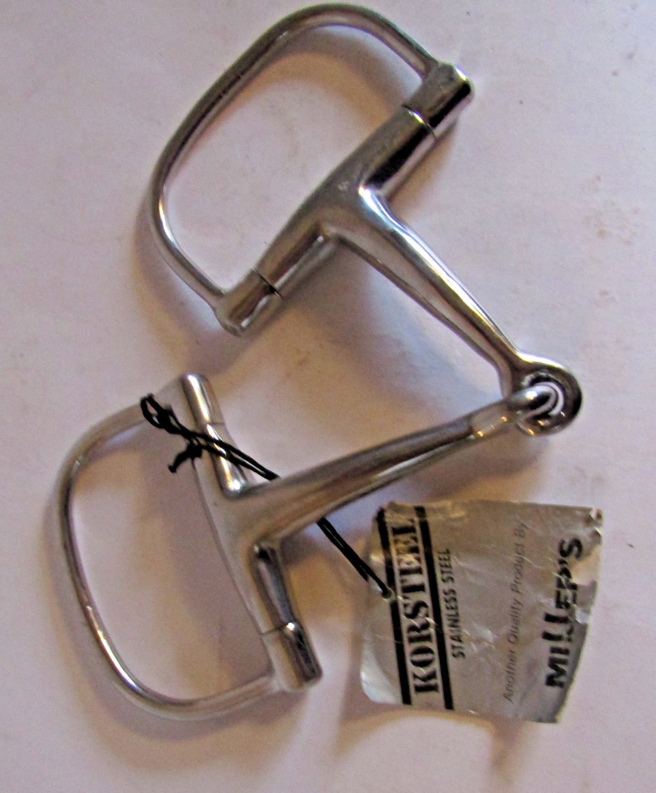 D Ring Snaffle Bit 18/8 Stainless Steel Korsteel 5444 with Tag