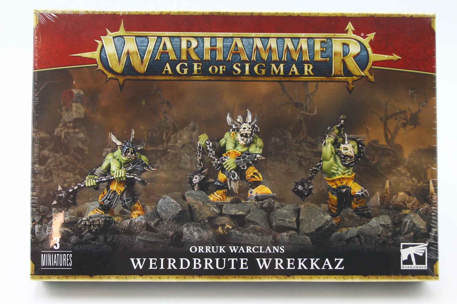 Used Warhammer AoS Orruk Warclan: Weirdbrute Wrekkaz (3, Sealed)