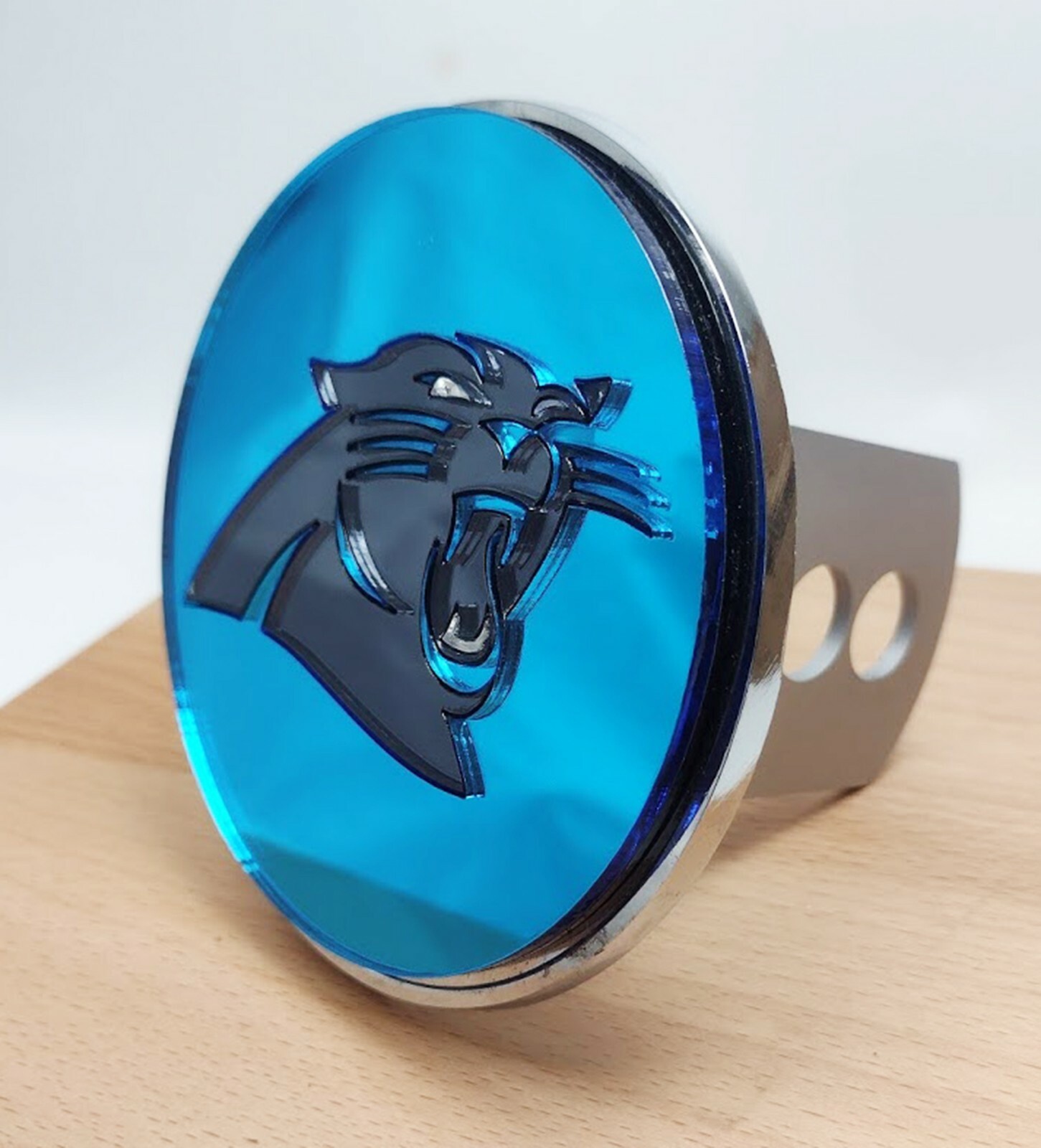 Laser Cut Metal Hitch Cover - NFL - Carolina Panthers