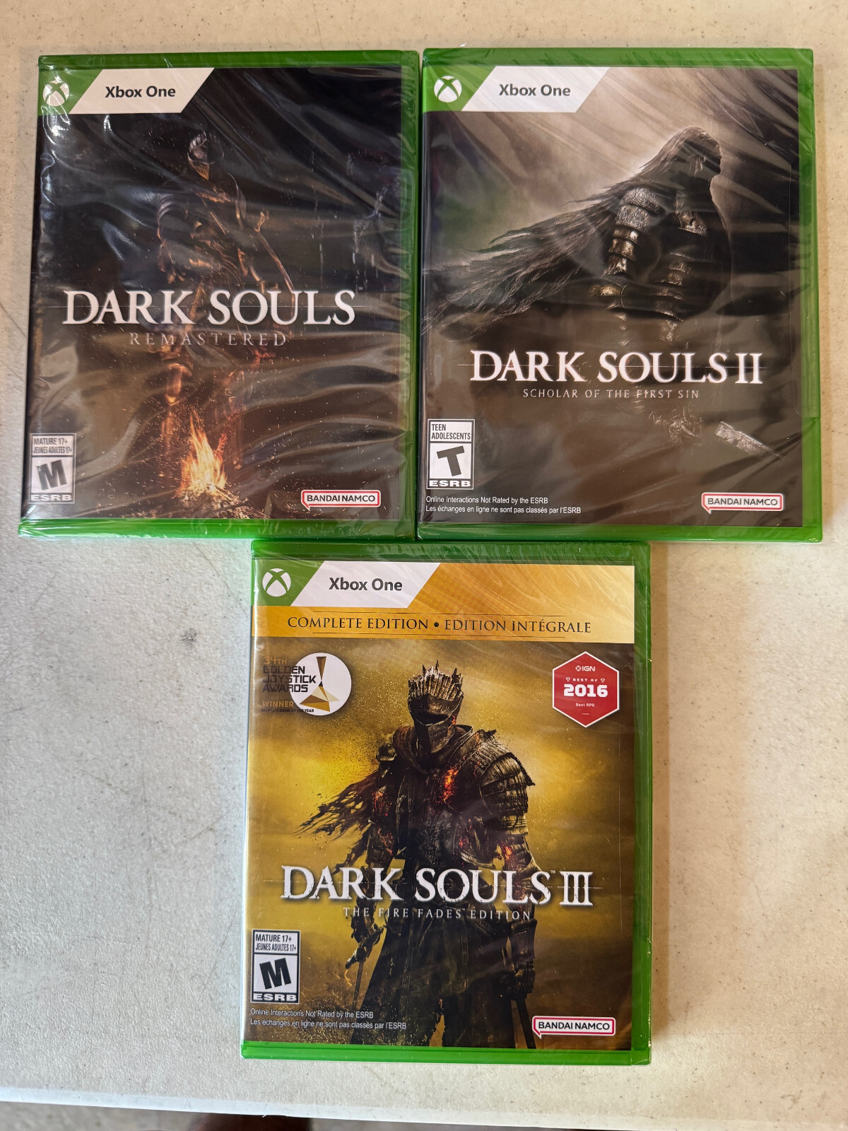 Dark Souls Trilogy Xbox One Brand New Factory Sealed All DLCs