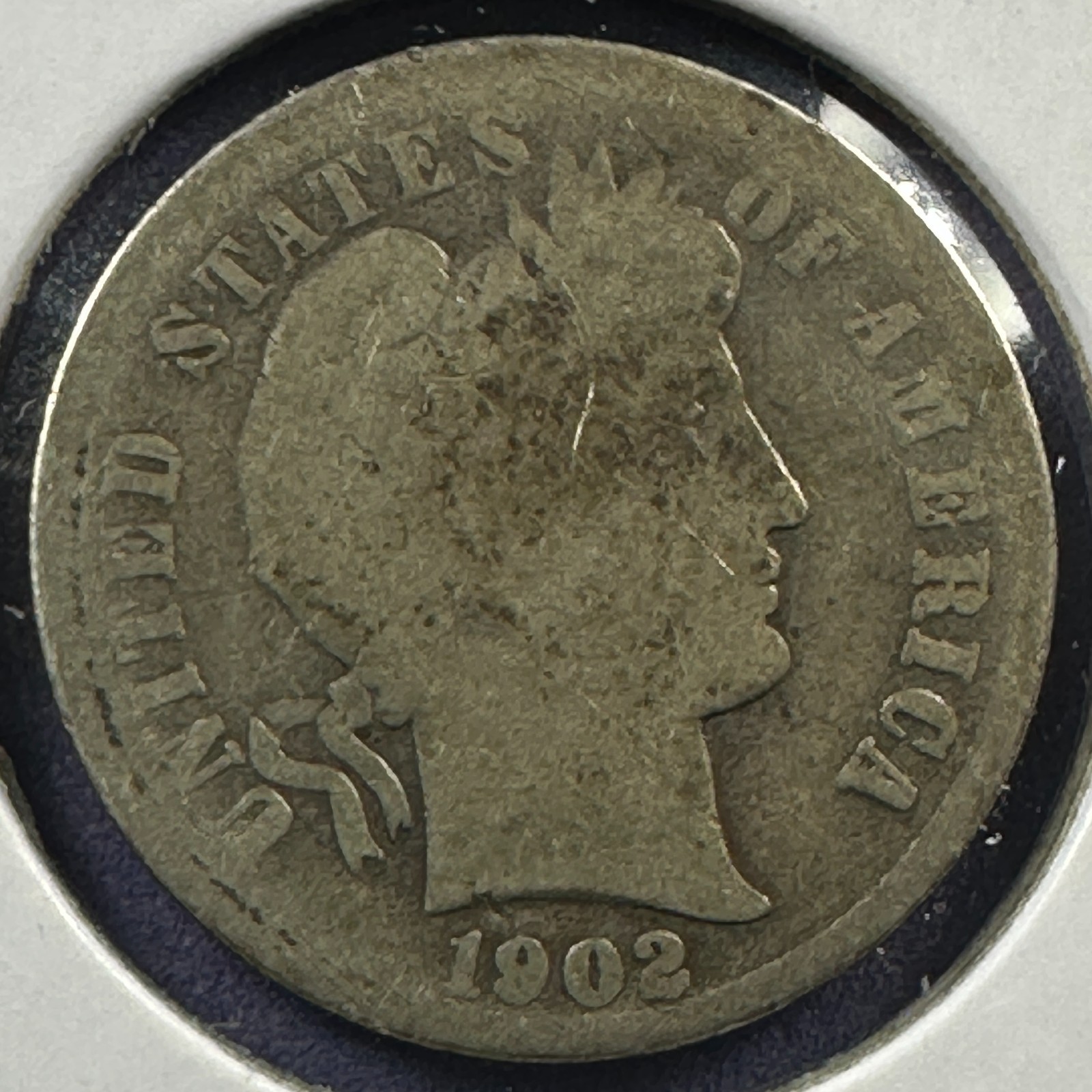 1902 10C Barber Dime (90346)