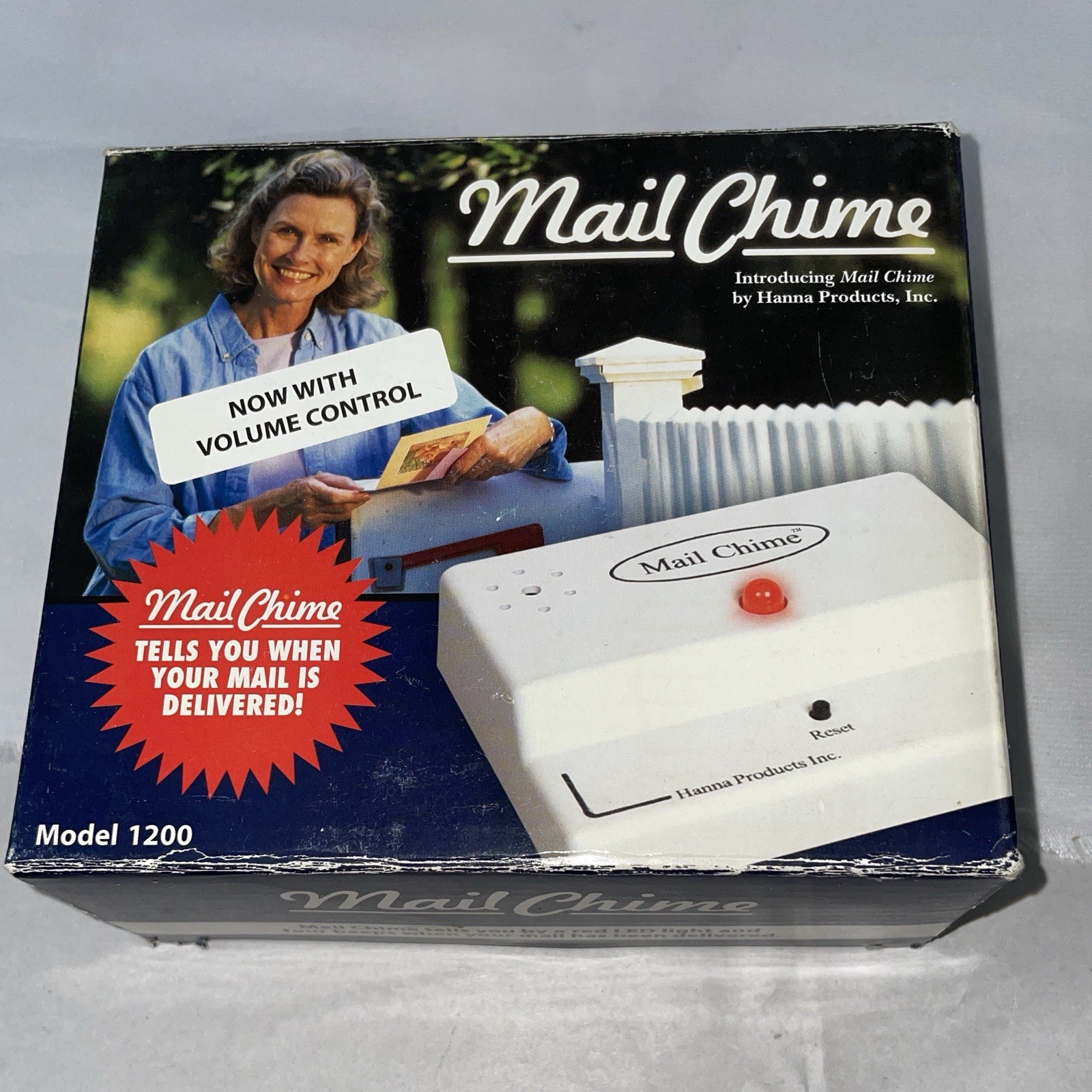 Hanna Mail Chime Wireless Mailbox Alert Model 1200 Alarm Theft Deterrent New