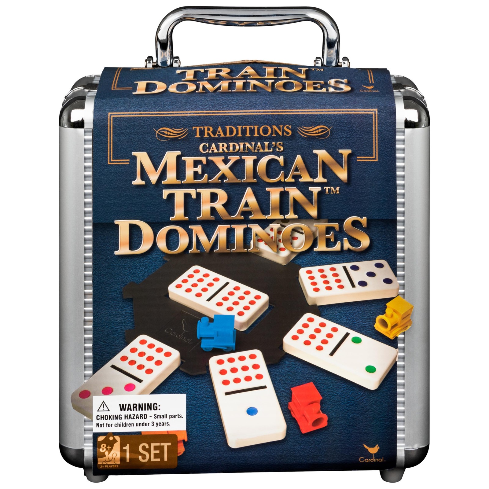 Spin Master Games, Mexican Train Dominoes Set In Aluminum Carry Case,