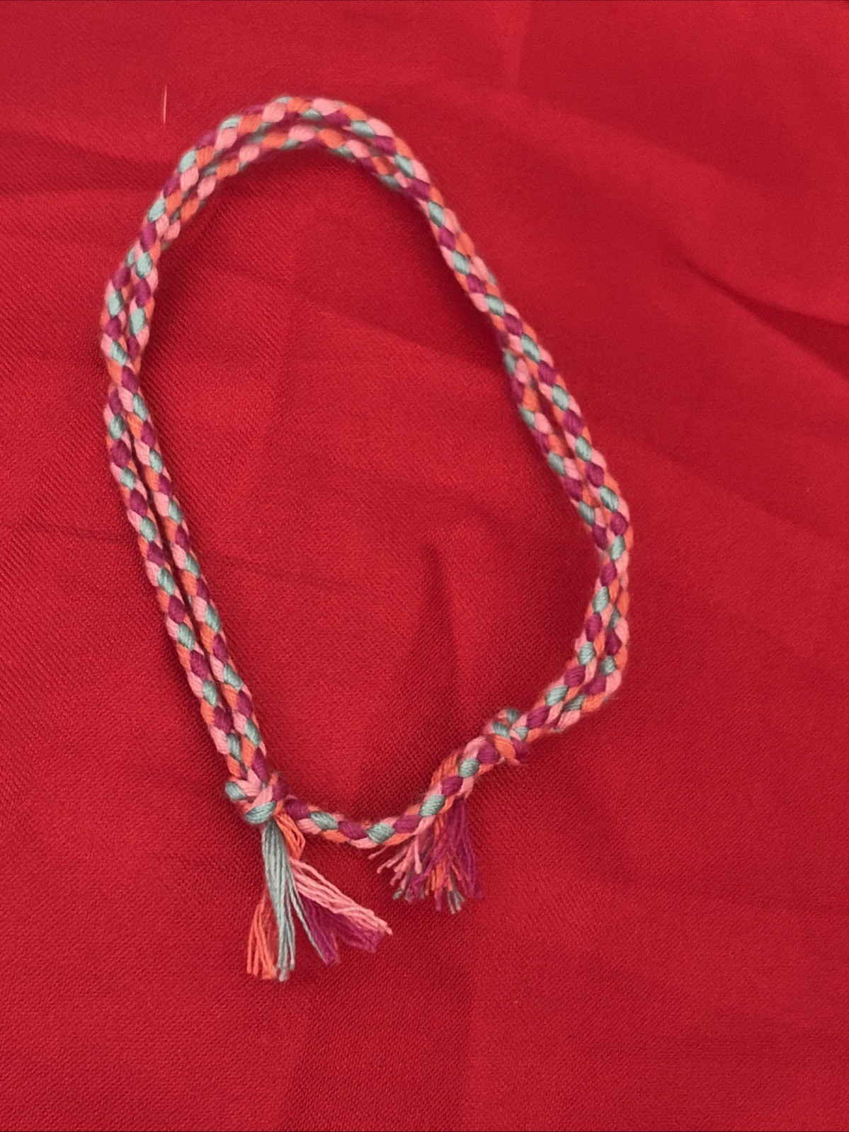NEW BOHO BRAID THREAD FRIENDSHIP BRACELET KNOT AQUA PINK MAROON PEACH NIP ADJUST