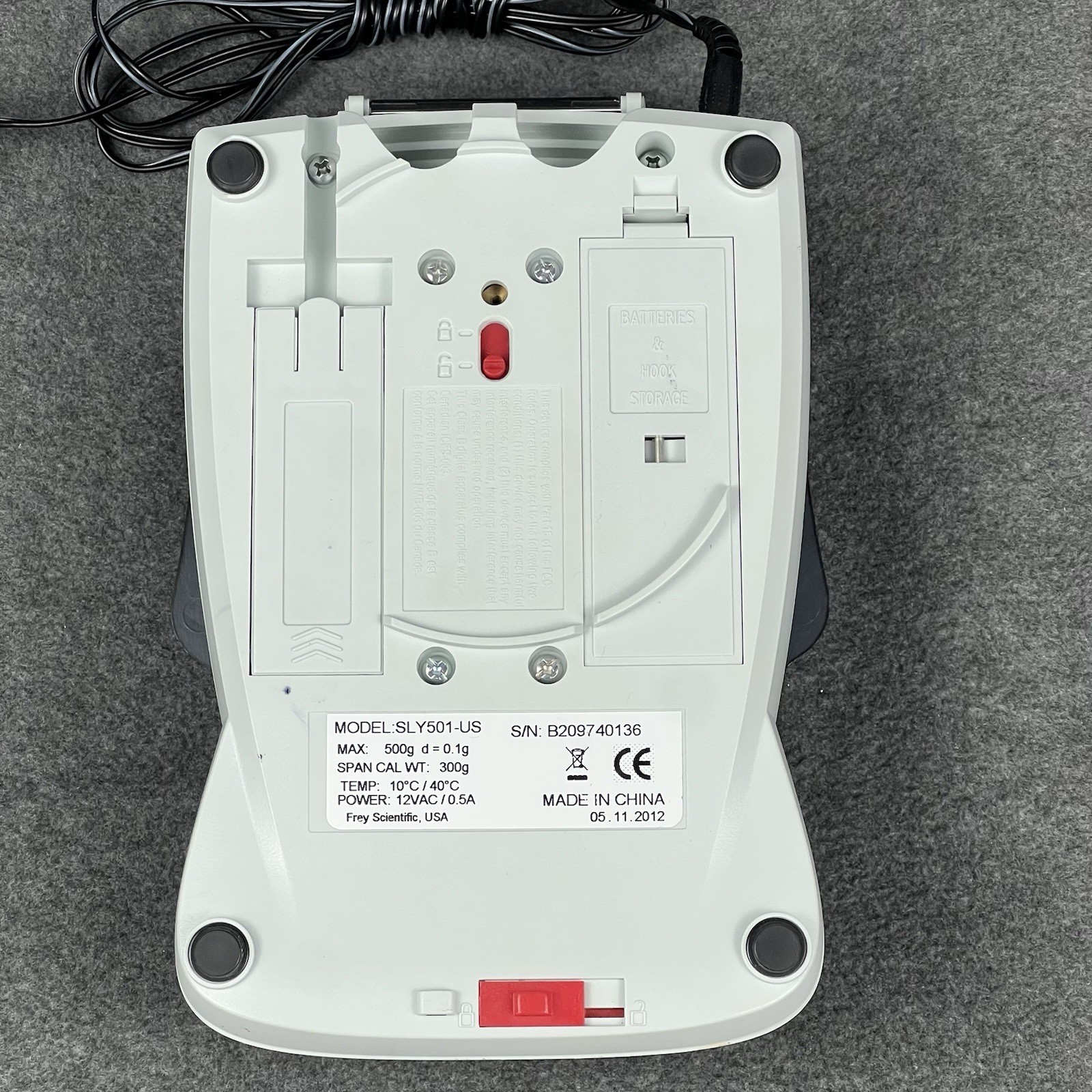 Frey Scientific Electronic Balance 500g Capacity D= 0.1g 10C To 40C SLY501