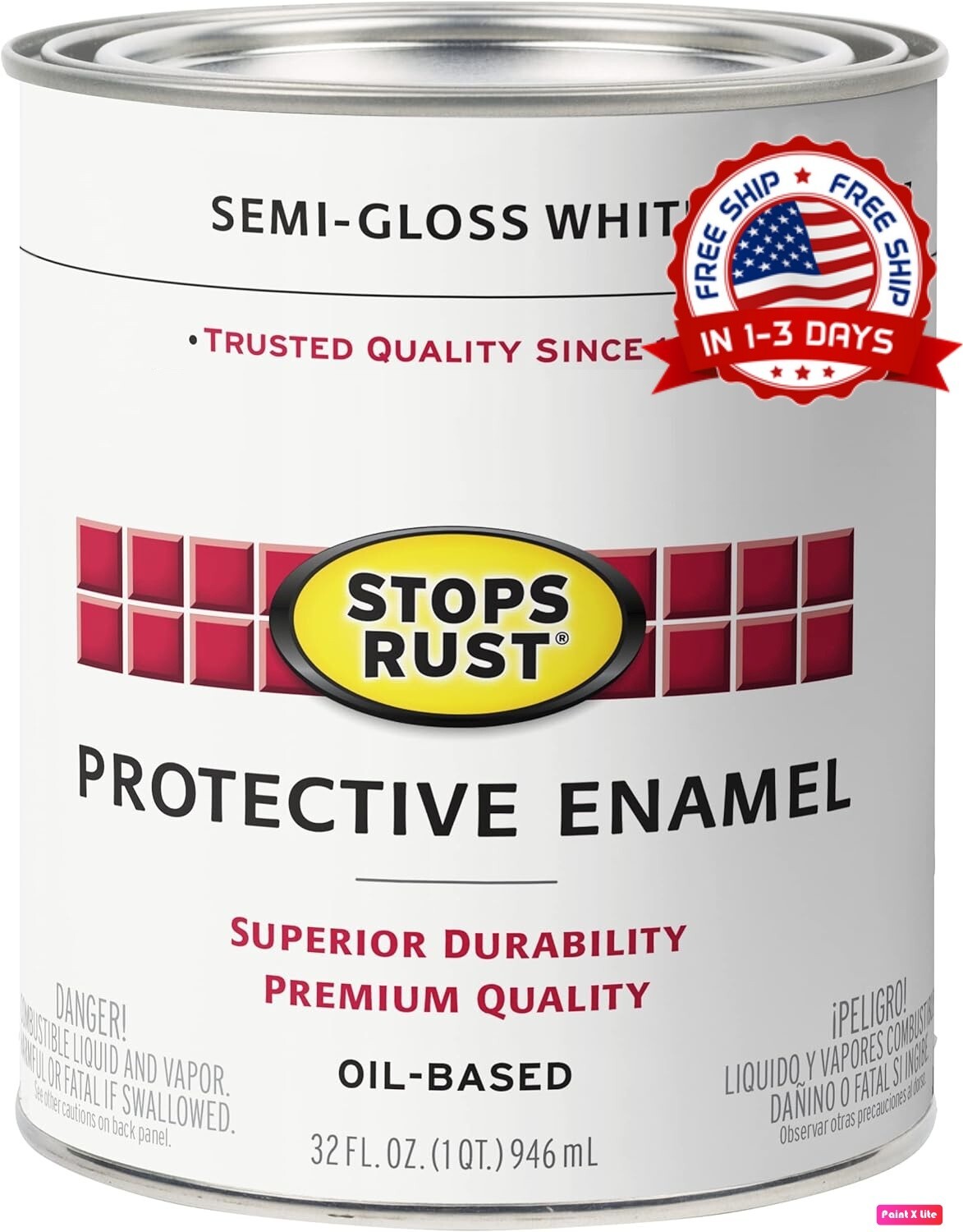 Pintura Protectora Blanca Brillante De 32 Oz Resistente A La Corrosion Y Oxido