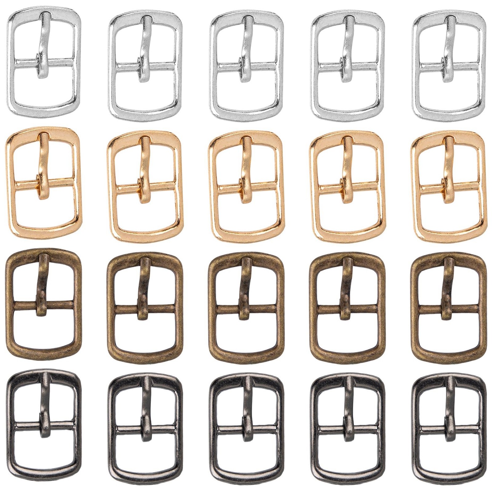 20 PCS Metal Single Prong Pin Shoes Buckles Roller Hardware Leather Belt