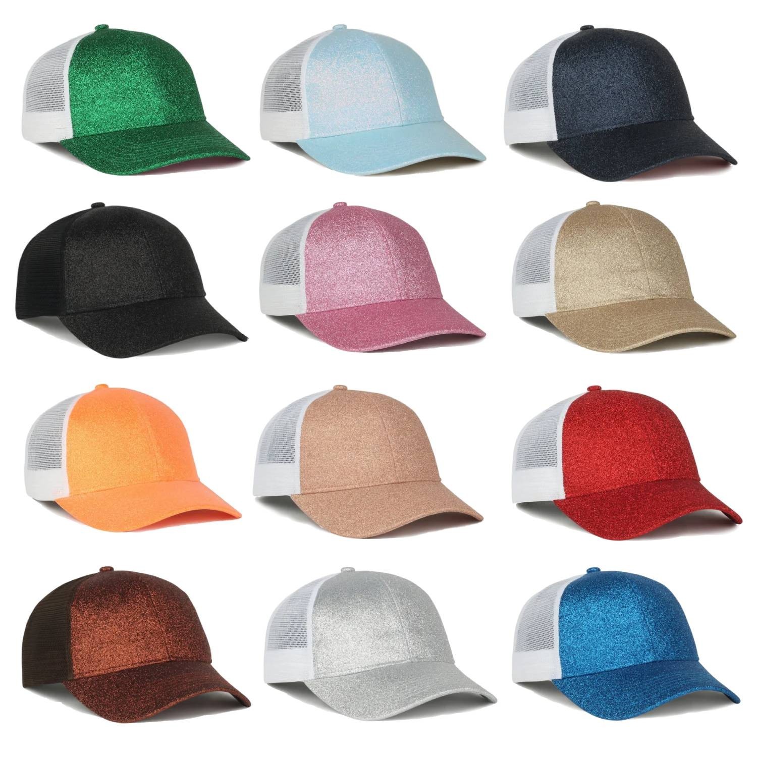 Outdoor Cap Glitter Trucker Cap