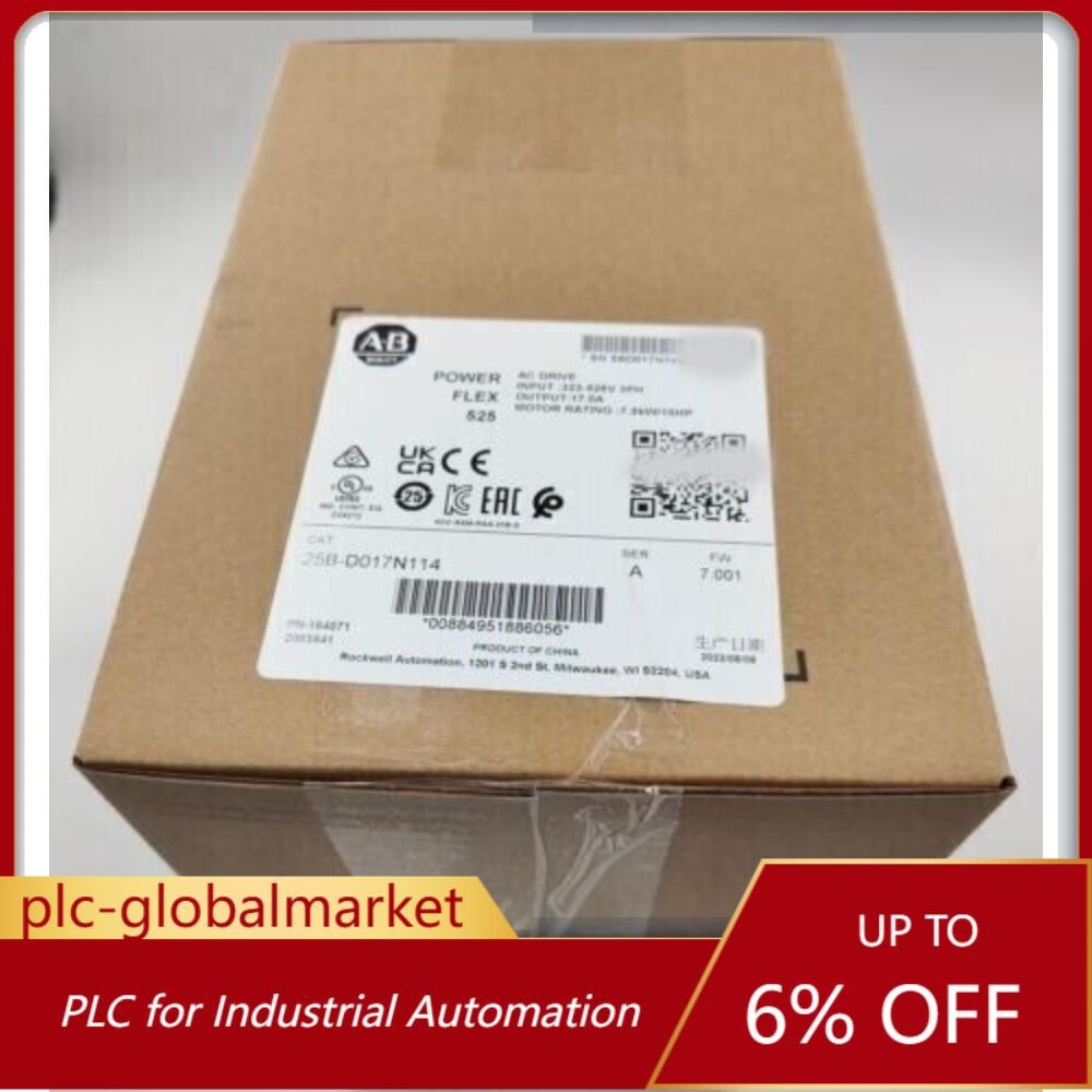 Allen Bradley AB 25B-D017N114 PowerFlex525 7.5kW/10HP AC Drive New US Free Tax