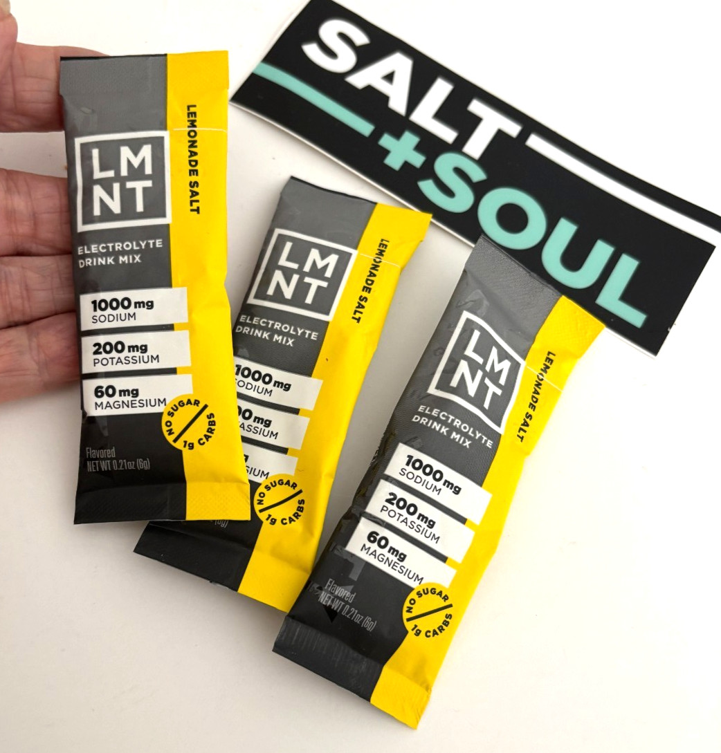 LOT of 3 LMNT ELECTROLYTE Lemonade Salt HOT or COLD Hydration Drink Packet Lemon