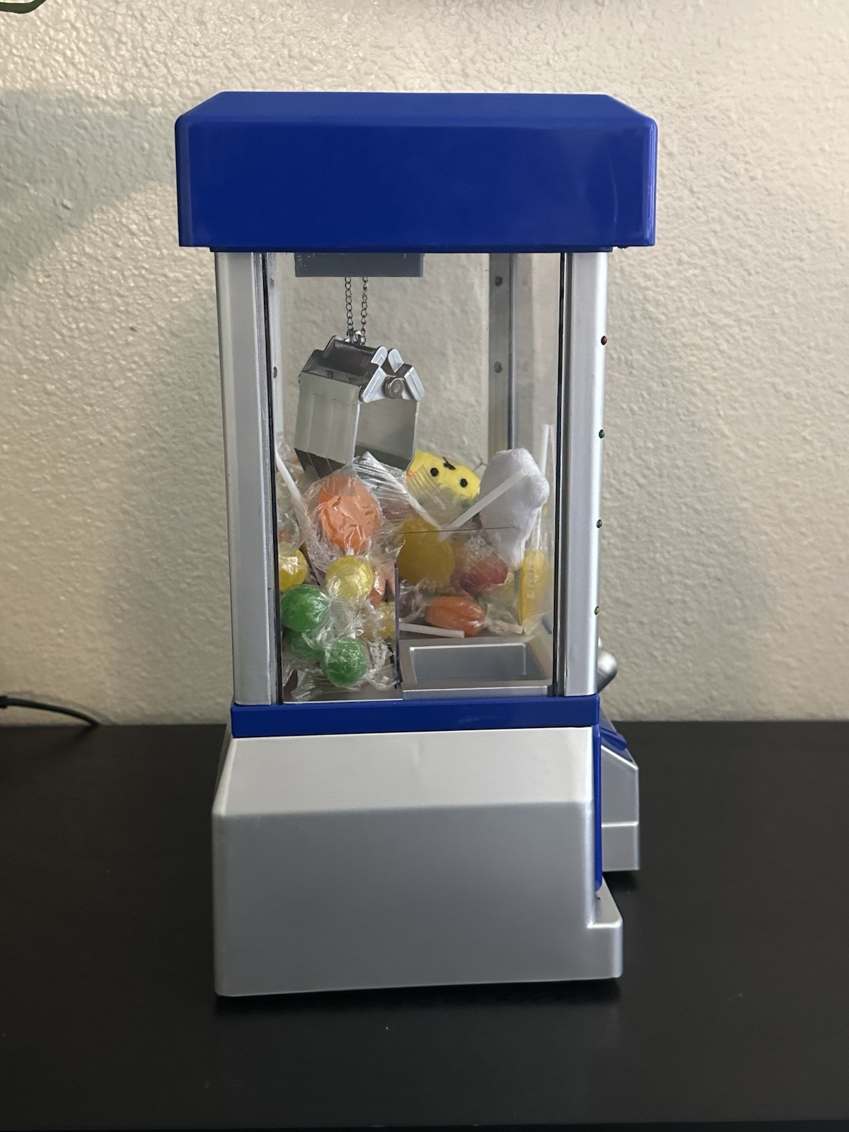 The Claw Electronic Claw Machine Game Blue Silver Tabletop Toy