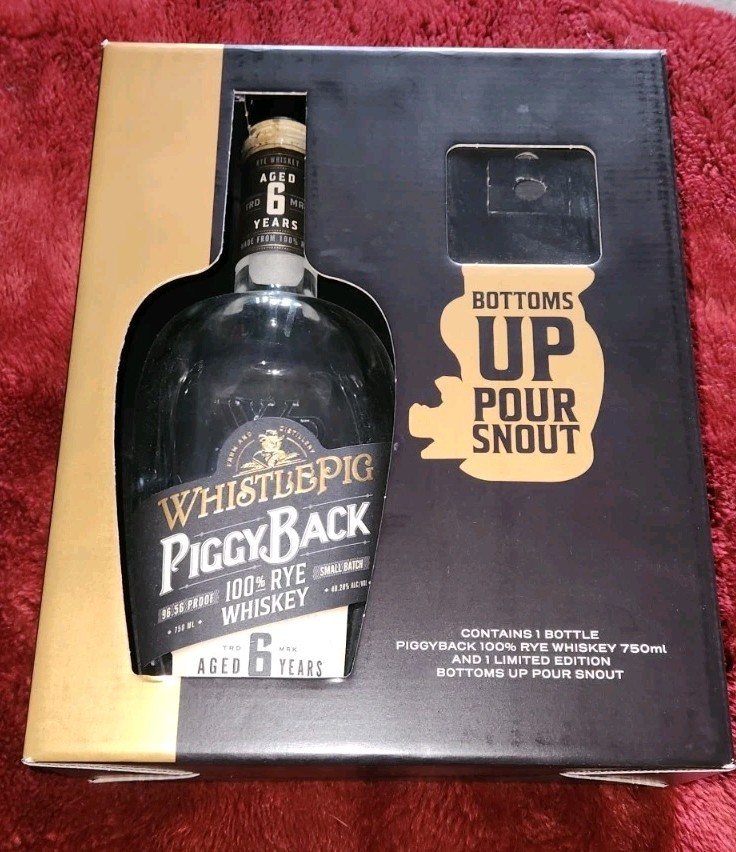 Whistlepig Piggyback Bottoms Up Display Box Empty Bottle No Pour Snout