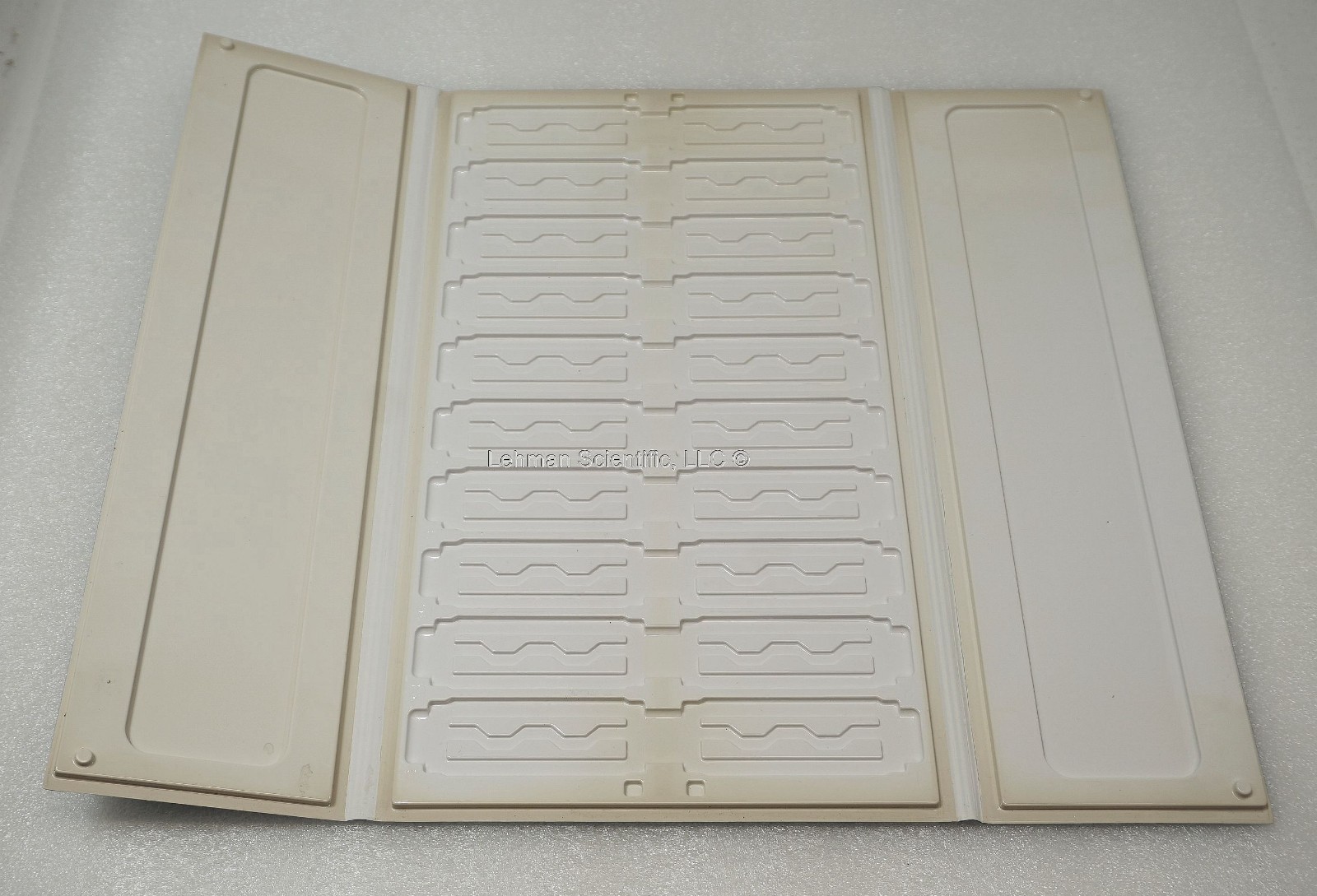 Microscope Slide Storage Cases, 7 each, 20-place, book style, vinyl covers.