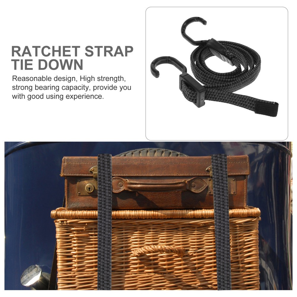 3 Pcs Adjustable Bungee Cords Heavy Duty Rubber Straps With Hooks