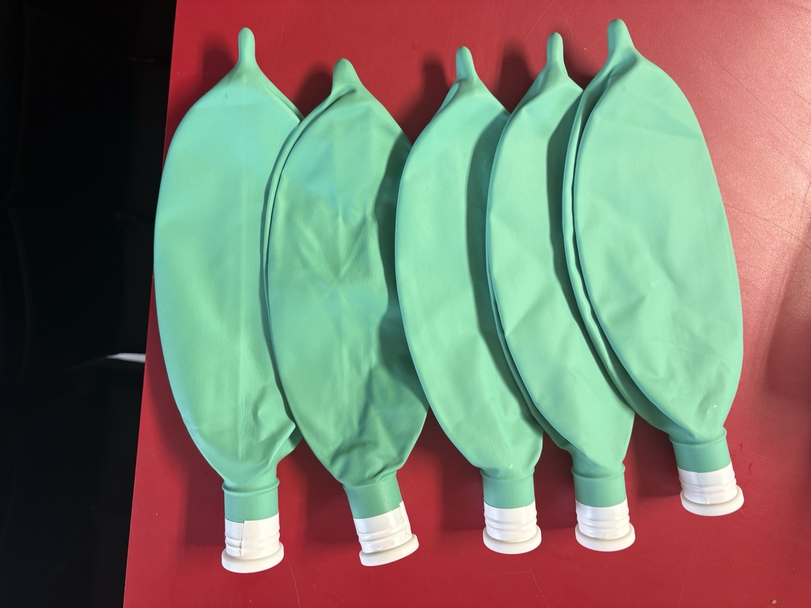 Veterinary Anesthesia Rebreathing Bags Green 1 Liter Size Lot Of 5 Bags