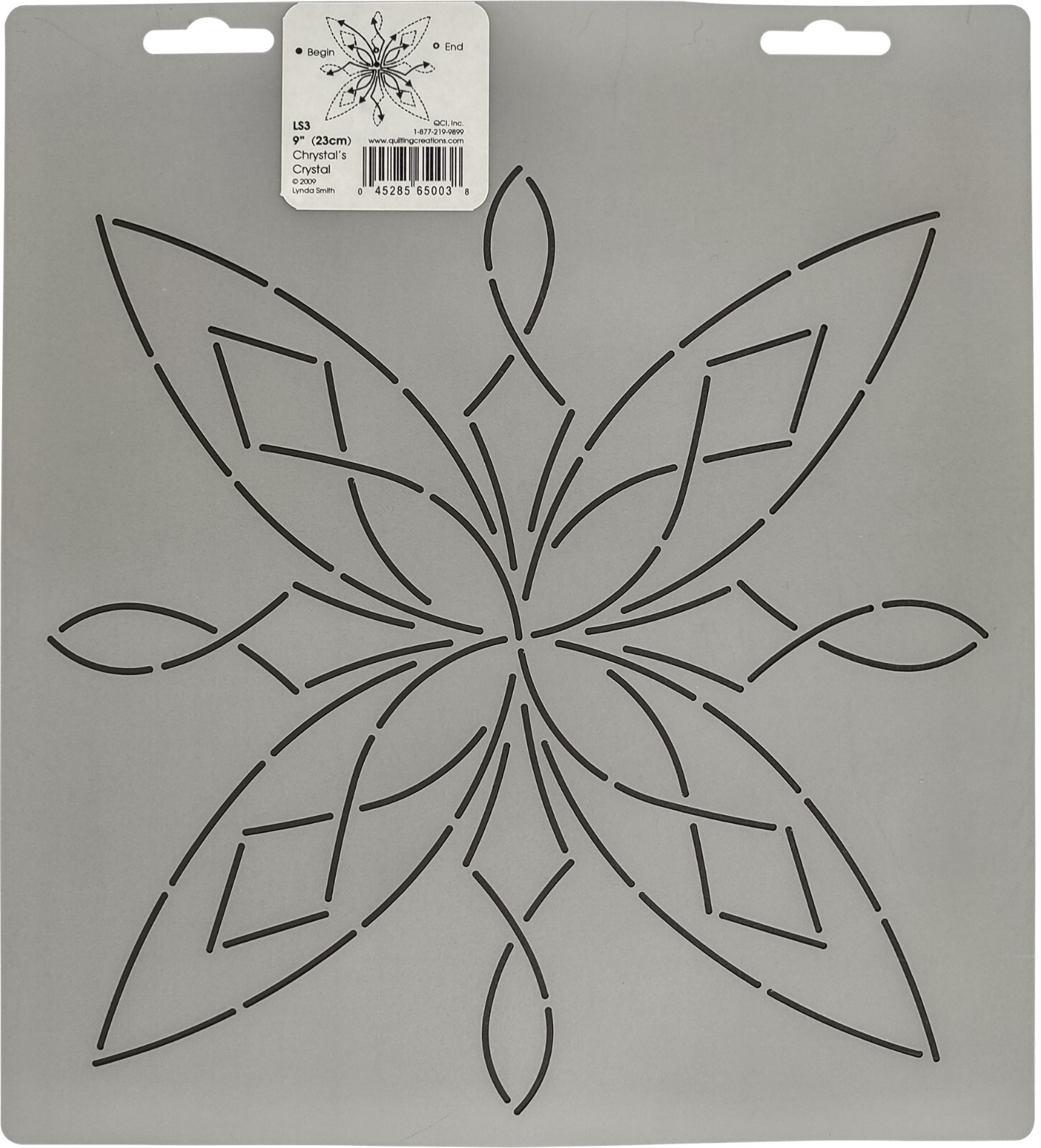 Quilting Stencil Crystal Block Continuous Line Quilt Pattern Quilters Template