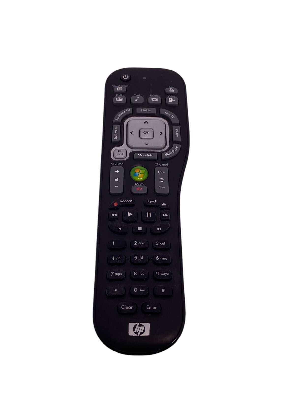 🐞 HP TSGH-IR01 MCE MEDIA CENTER REMOTE IR RC6 FOR WINDOWS 7 VISTA bn7 WORKS M2