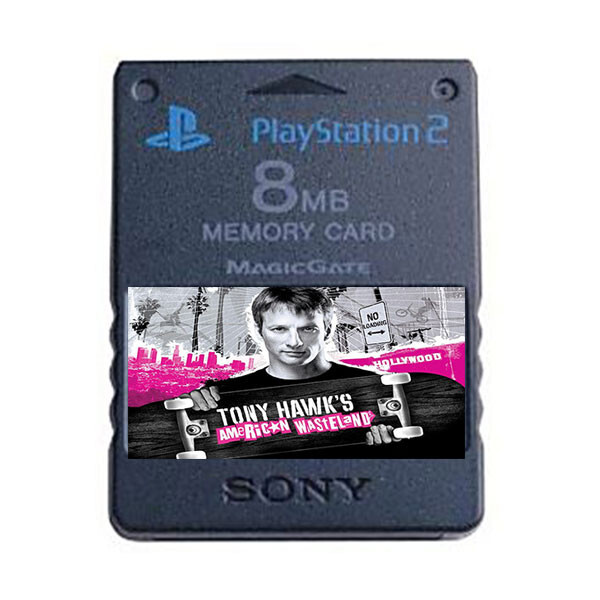 Tony Hawk's American Wasteland PS2 Official Memory Card Completed Unlocked Saves