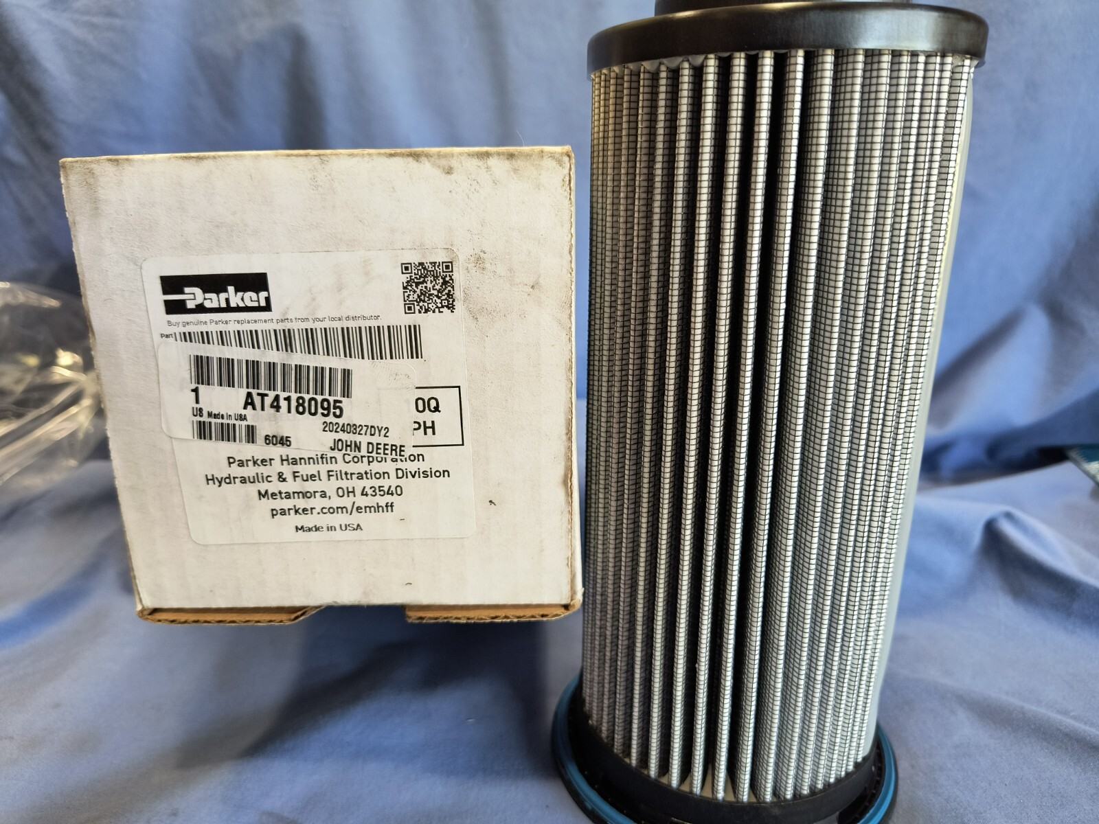 John Deere AT418095 Axle Cooling Filter Parker NOS