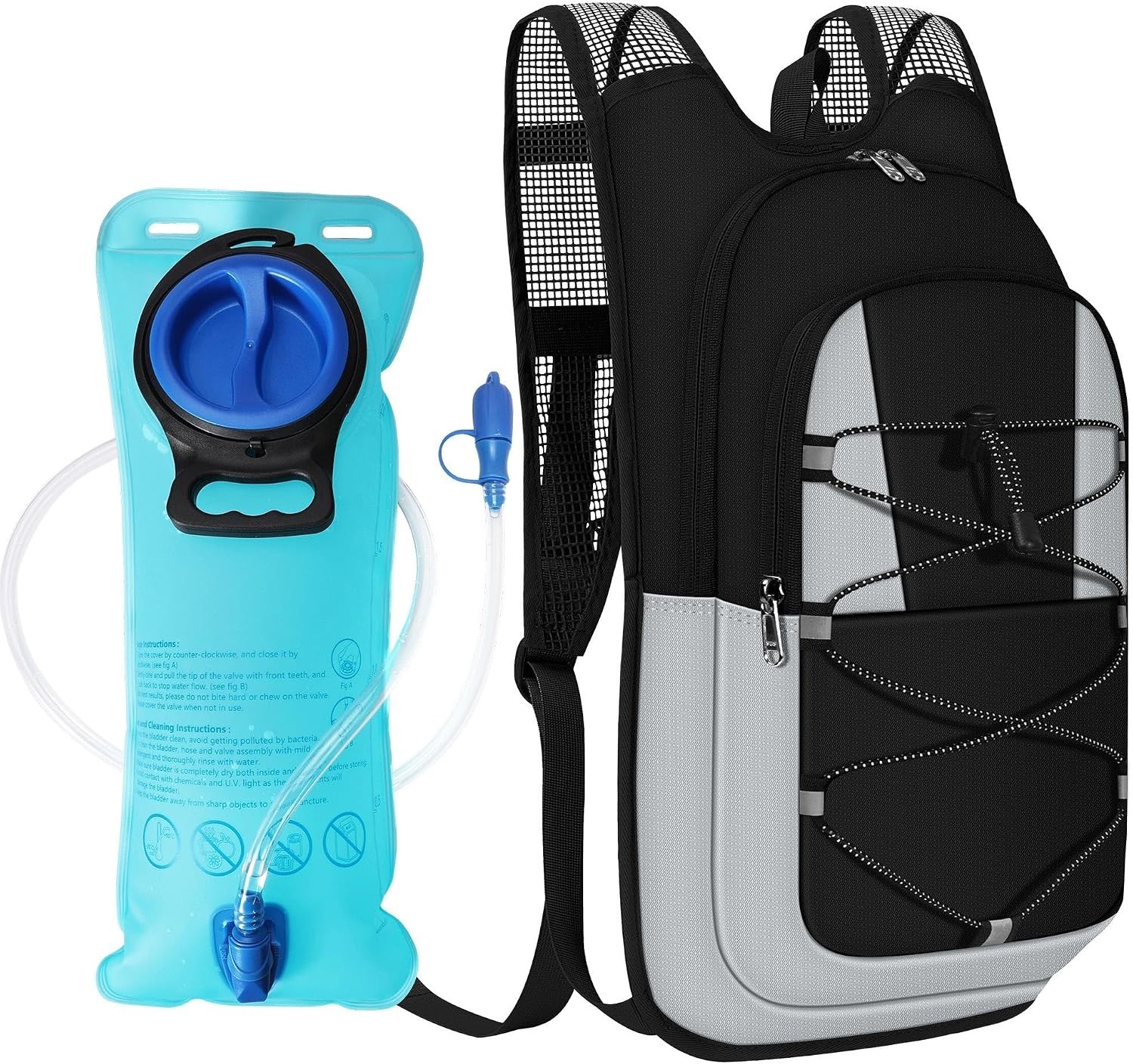 Mochila De Hidratación Ligera 10L Con Depósito De Agua De 2L Para Correr