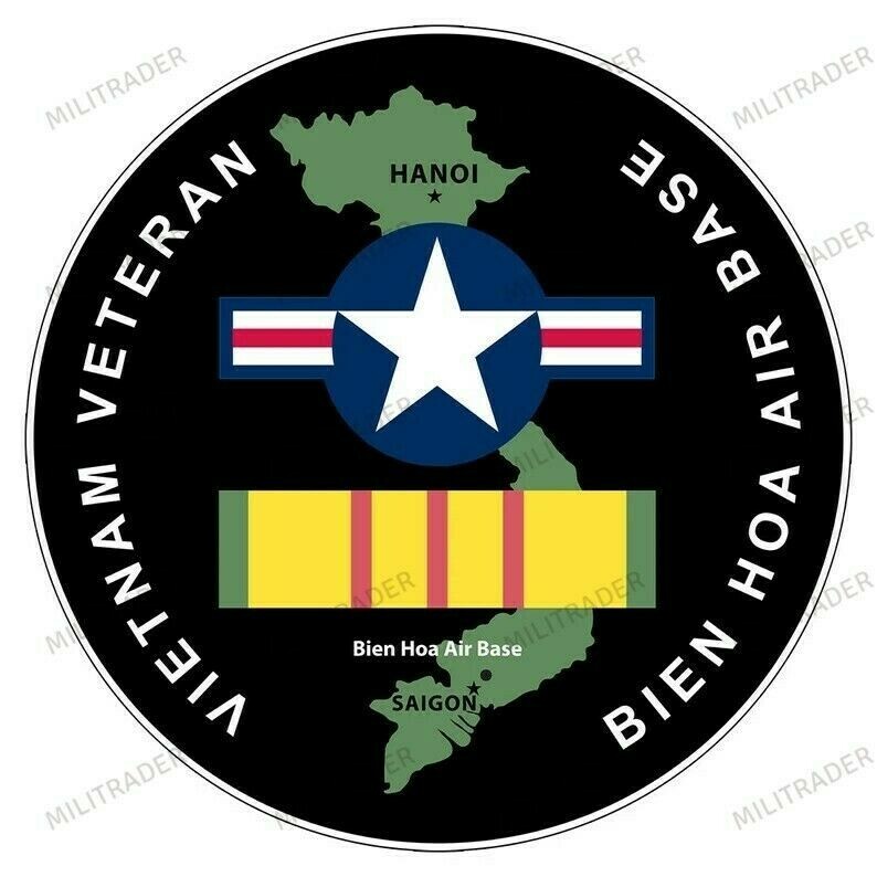 USAF Vietnam Veteran Bien Hoa Air Base 2" Decal