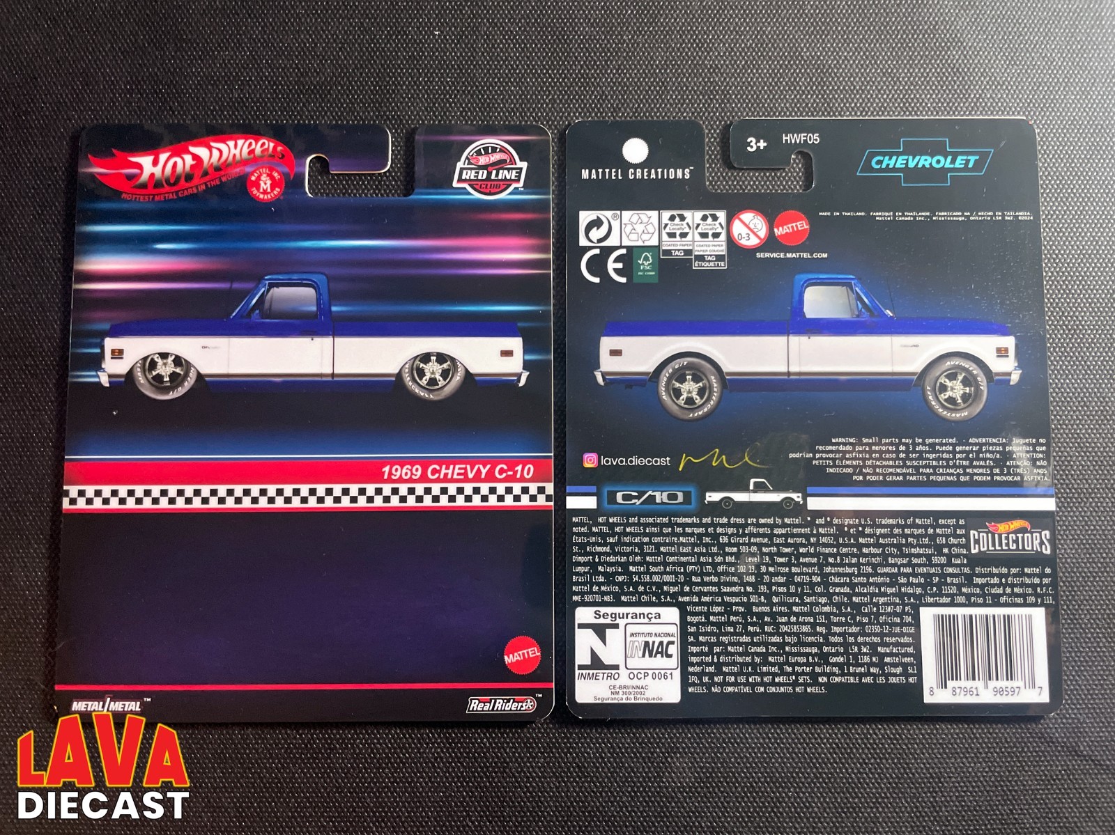 Custom RLC card 4 Hot Wheels 1969 Chevy C10 Silverado Square Body Truck RED LINE