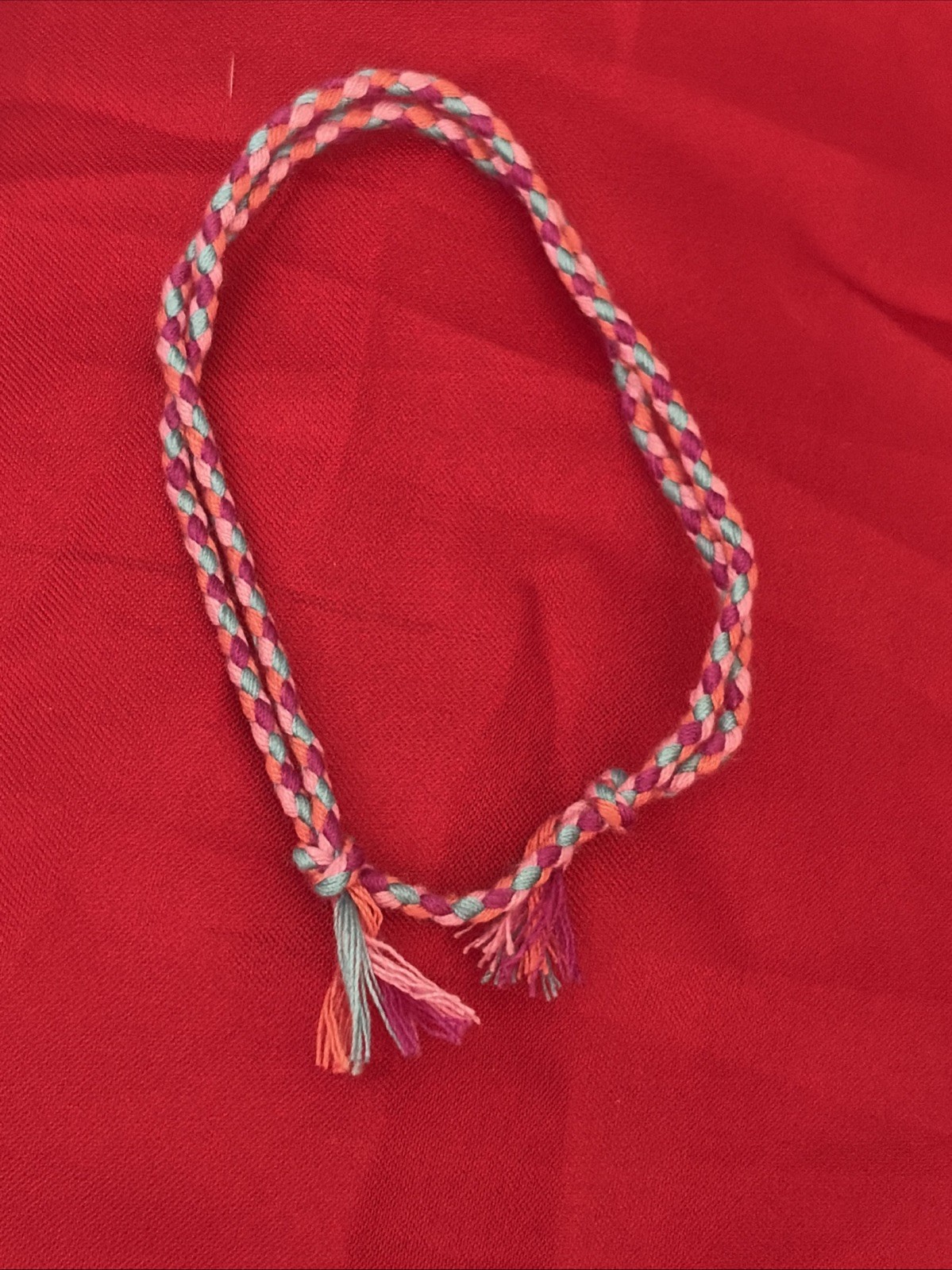 NEW BOHO BRAID THREAD FRIENDSHIP BRACELET KNOT AQUA PINK MAROON PEACH NIP ADJUST