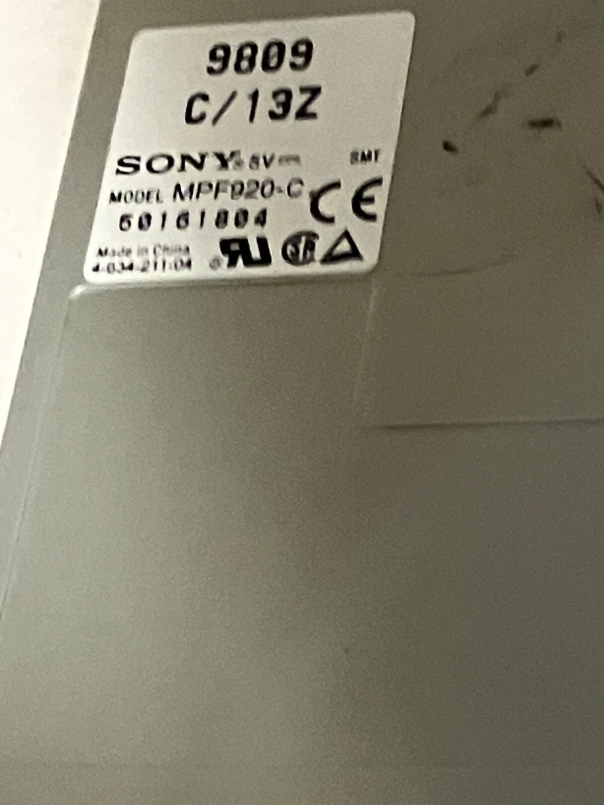 Sony MPF920-C 3.5 inch Internal Floppy Disk Drive