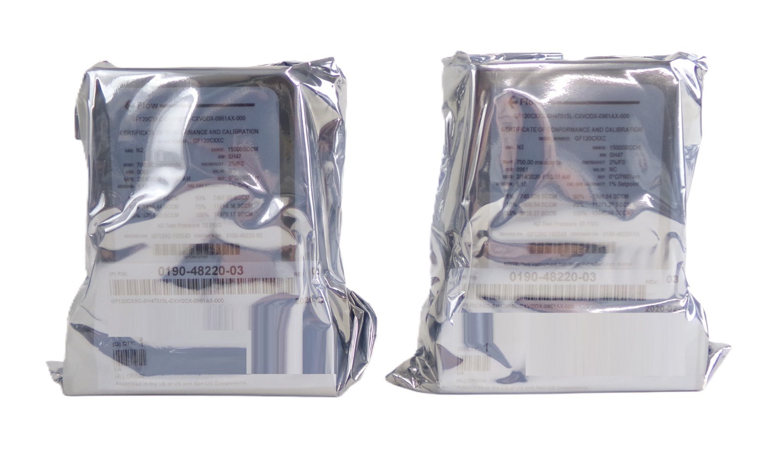Brooks GF120C-105542 Mass Flow Controller MFC AMAT 0190-48220 Lot of 2 New