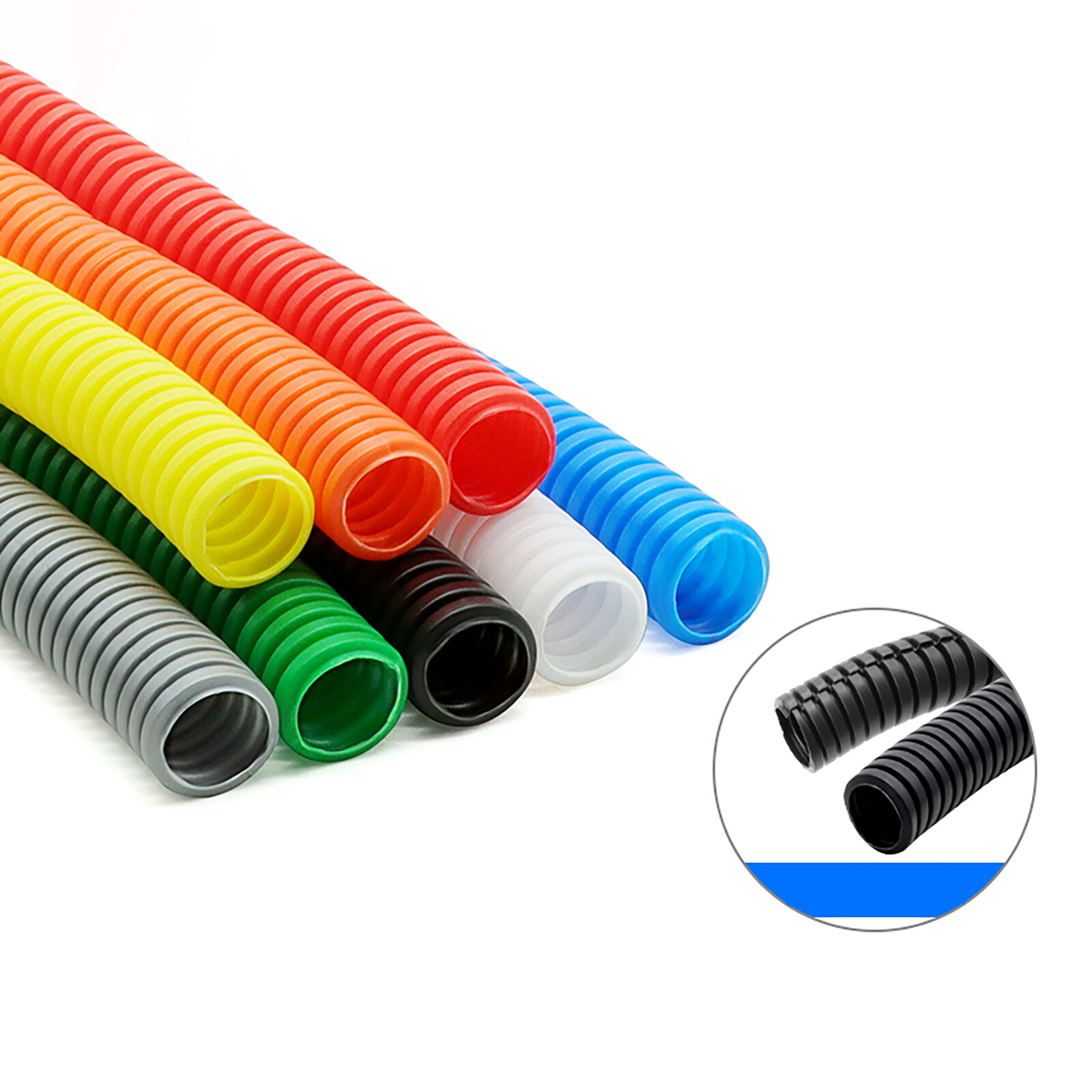 Split Wire Loom Conduit Flex Tubing Automotive Wire Protector Harness Corrugated