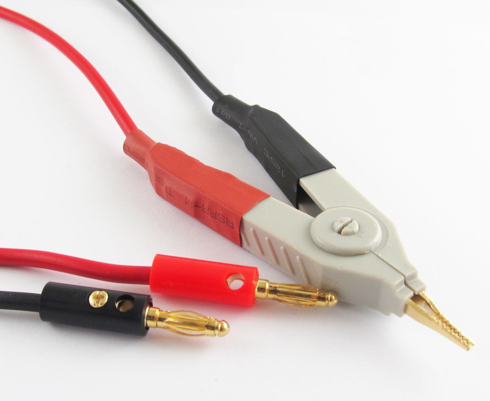 1set 0.5M Alligator Kelvin Clip to Gold Plated Banana Plug SMD Silicon Test Lead