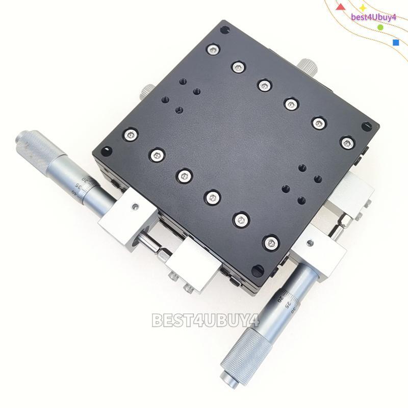 XY-Axis Manual Linear Stage Sliding Table Trimmer Frame Platform LY90-LM 90*90mm