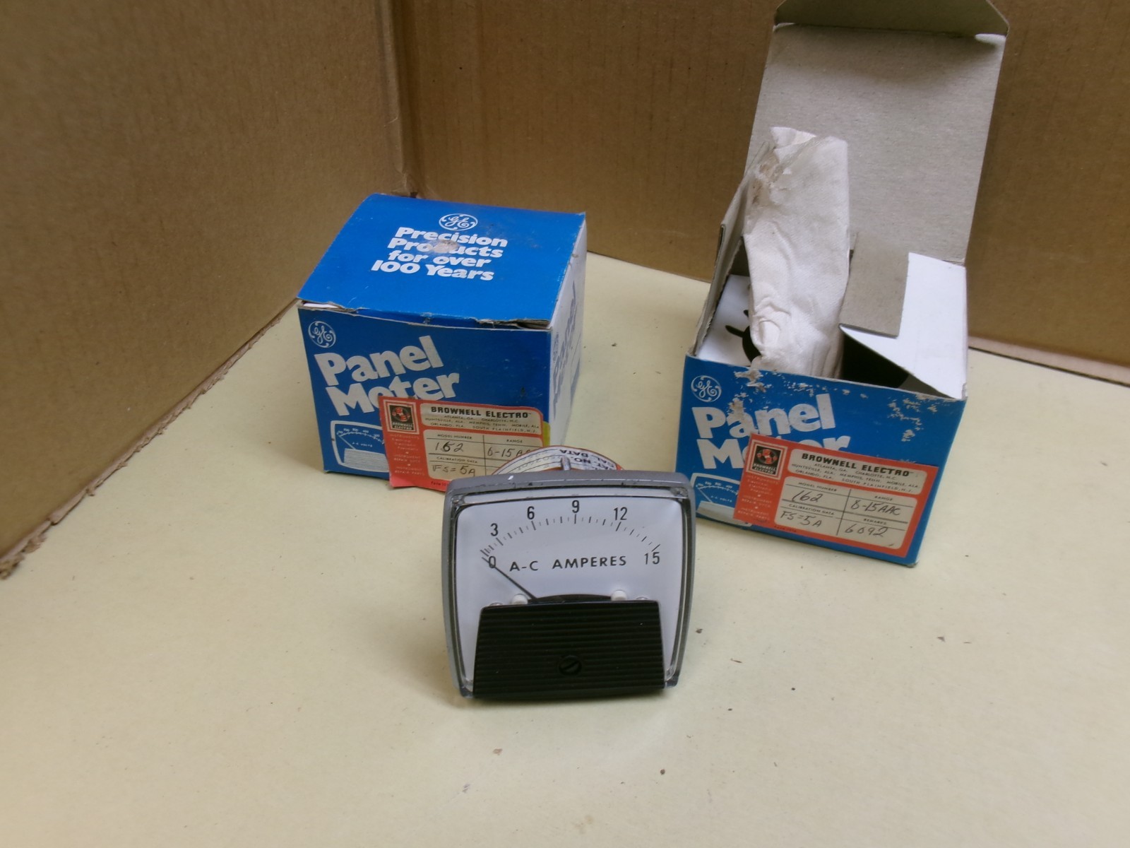 General Electric Panel Meter, Model # 162, Lot of 2