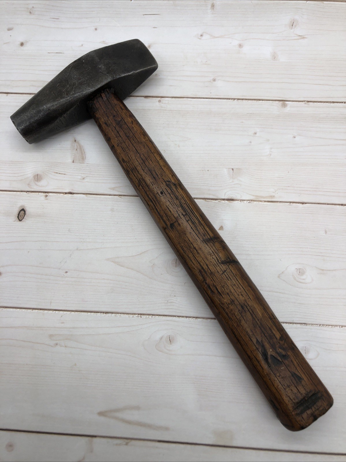 Vintage 12 Oz Straight Peen Hammer W/ Conical Face Blacksmith Tinsmith