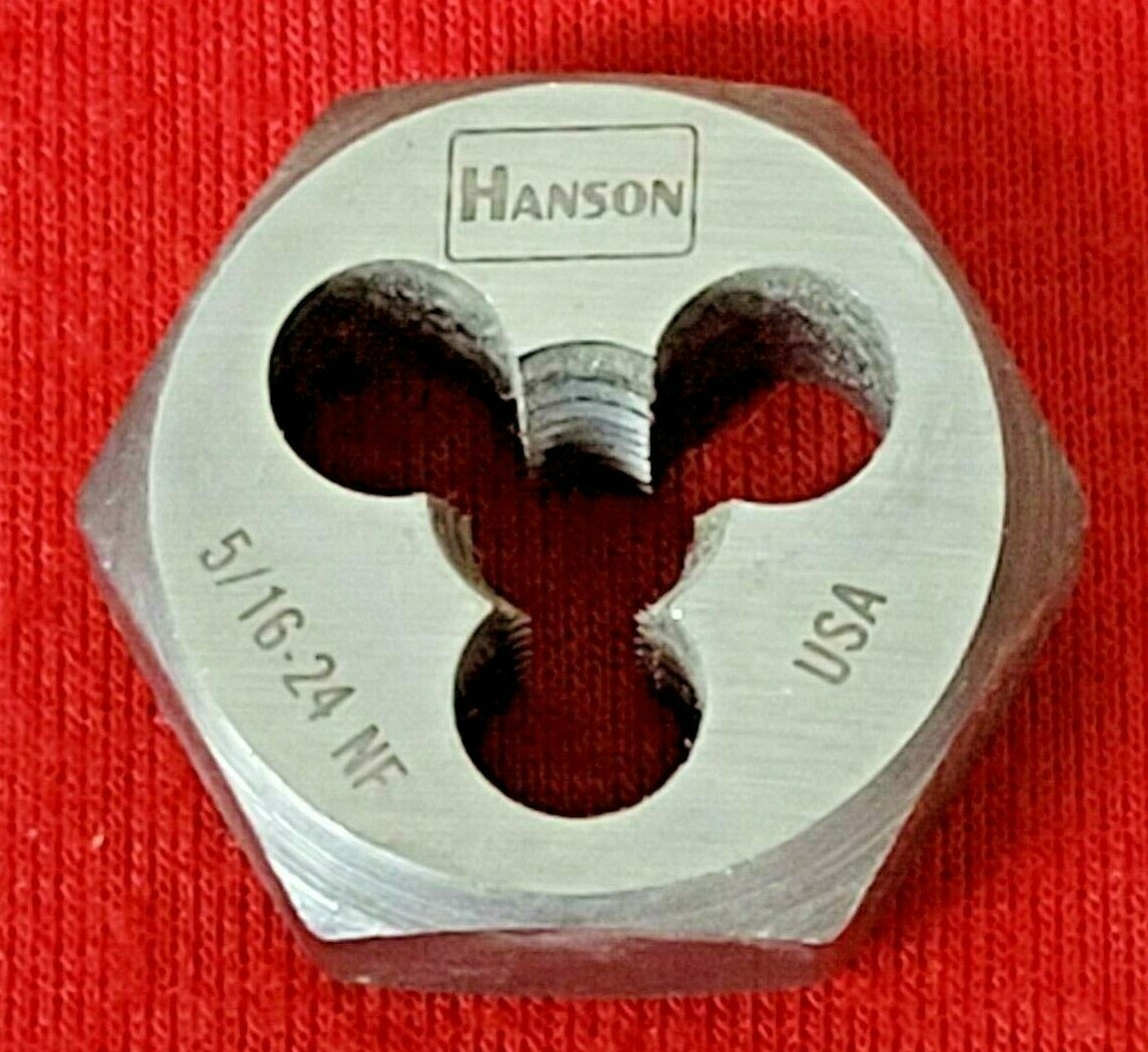 5/16-24 NF X 1" Hex Die Irwin Hanson 6529 Rethreading Carbon Steel USA