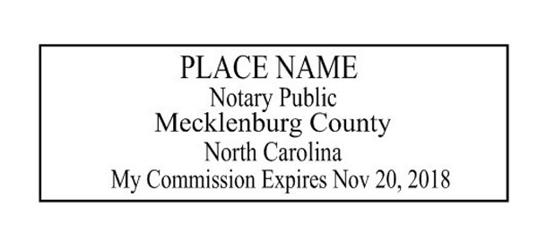 State of North Carolina l Rectangle Self-Inking Notary Public Stamp - NC
