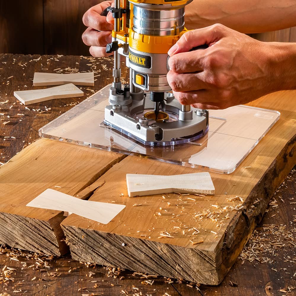 Rockler Bow Tie Inlay Kit w/Frame, Bit, & Bushing - Decorative Router clear