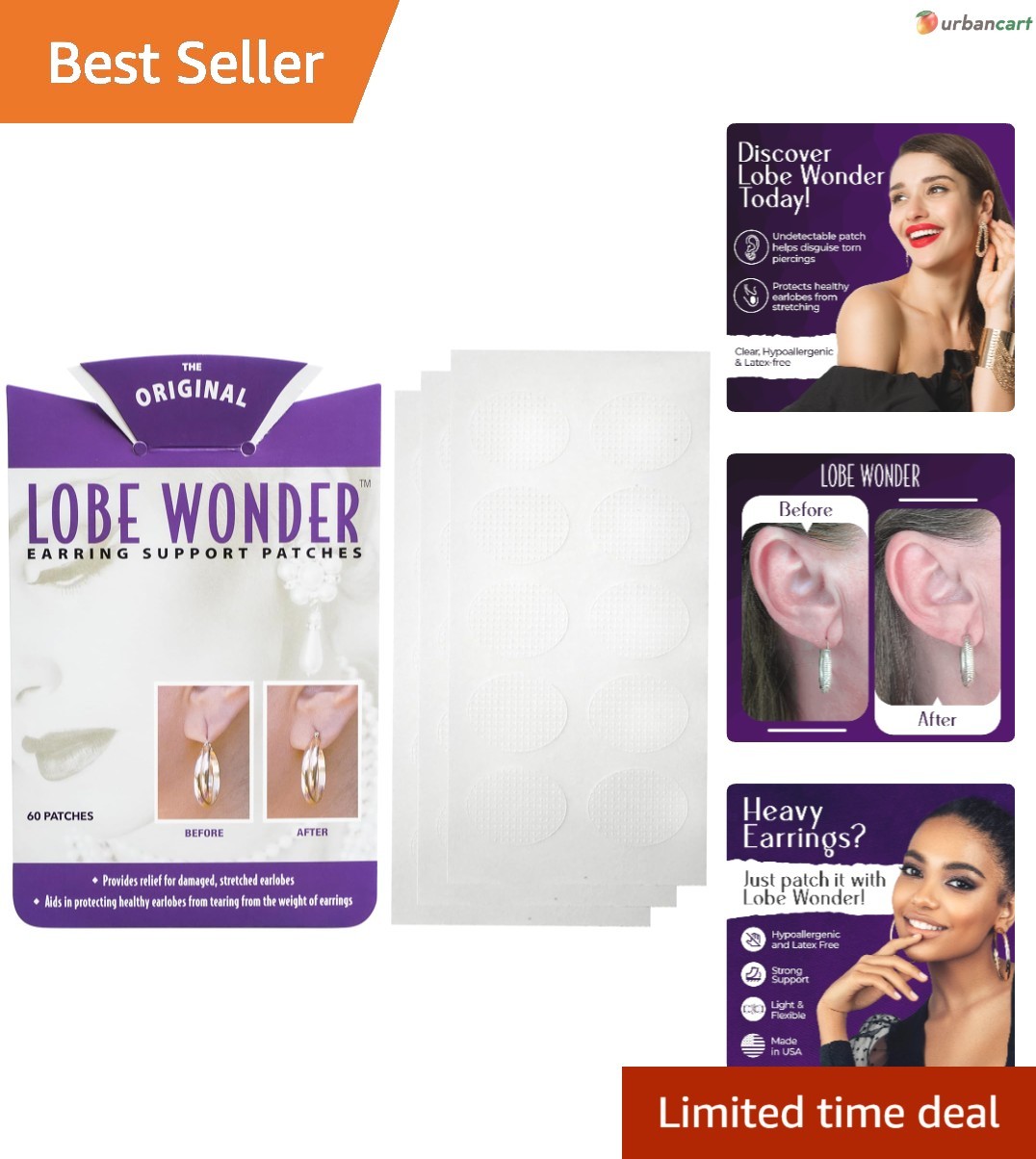 Ear Lobe Support Patches – Invisible Protection for Pierced Ears