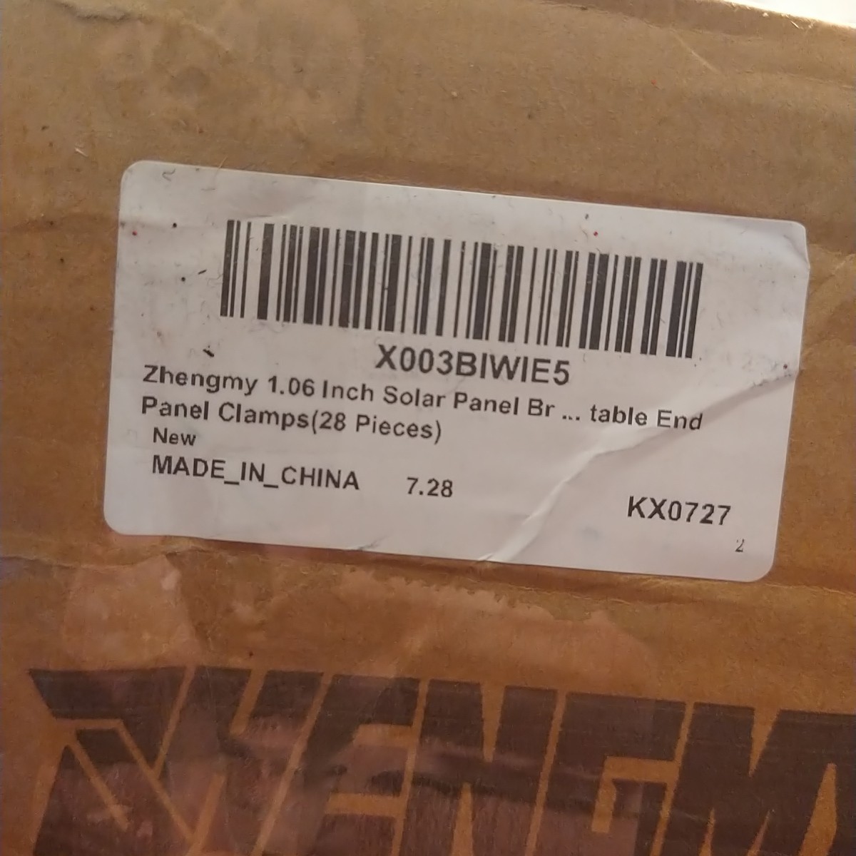 1.06 Inch Solar Panel Bracket Aluminum Solar Mid Clam with Mounting Brackets 32-