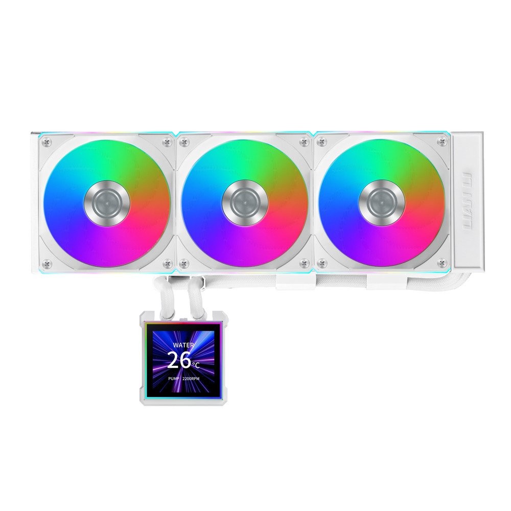 LIAN-LI Hydroshift II LCD-S 360 CL HS2LCDS36CW CPU Cooler 360mm AIO 3x 120 RGB W
