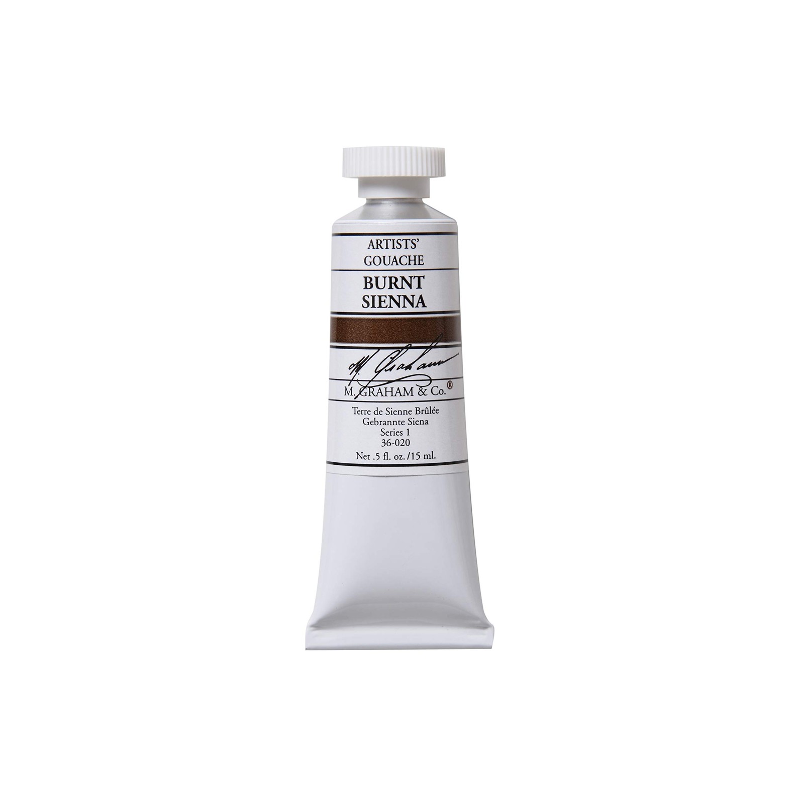 M. Graham 1/2-Ounce Tube Gouache Paint, 0.5 Fl Oz (Pack of 1), Burnt Sienna