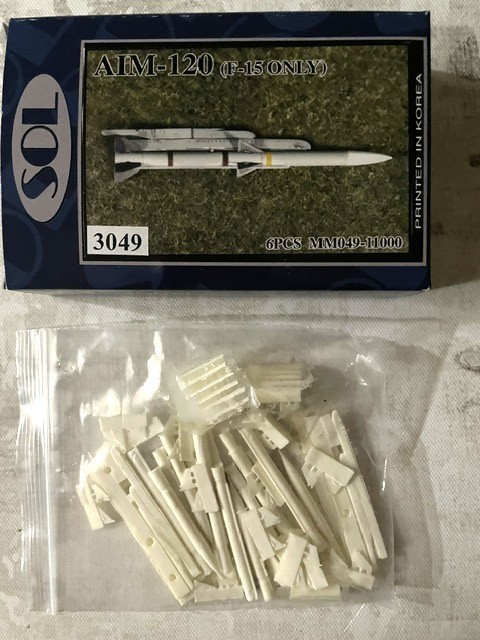 SOL 1/48 resin cast AIM-120 (F-15 Only) - 6pcs - 3049
