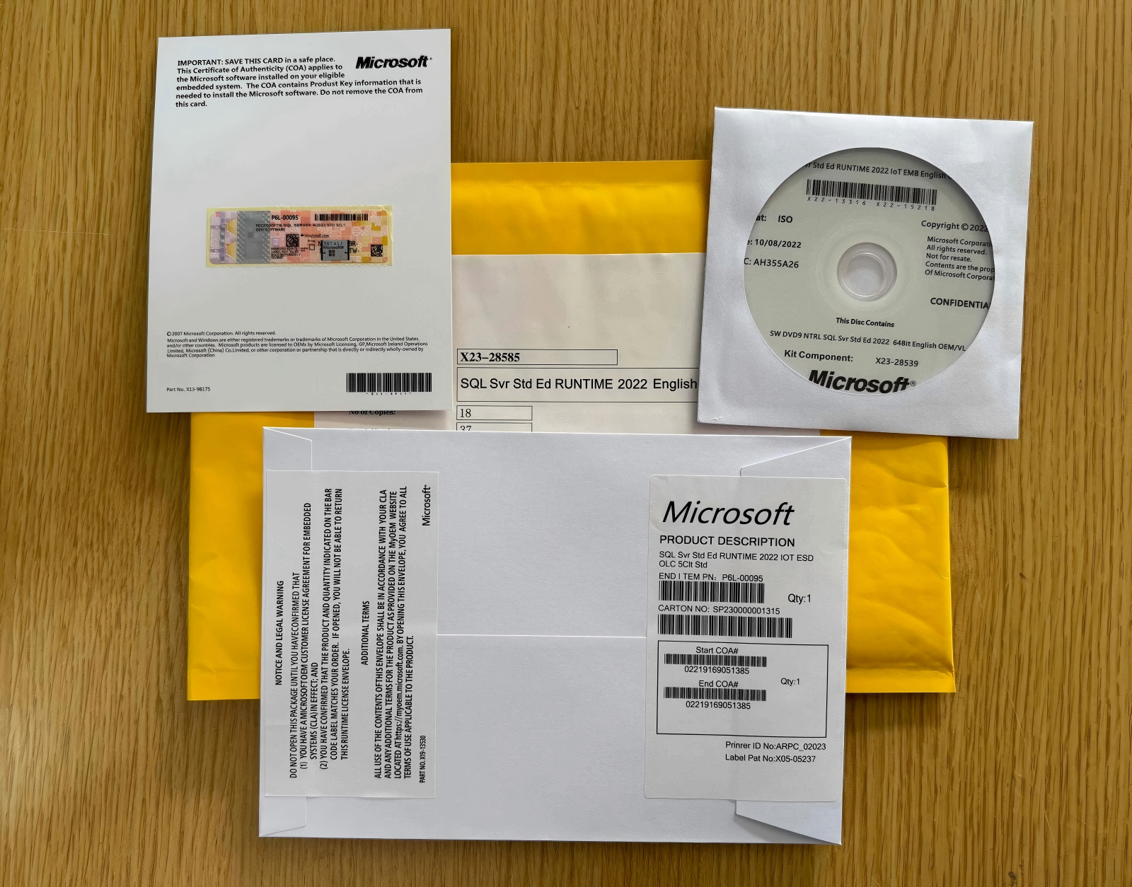 New SQL Server 2019 Standard 24 Core License Unlimited CALs DVD