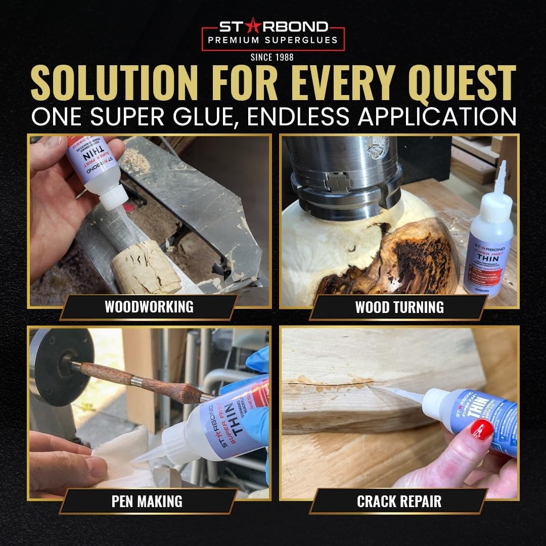 Super Fast Thin CA Glue – Super Glue Pro Kit with Precision Microtips AntiClo...